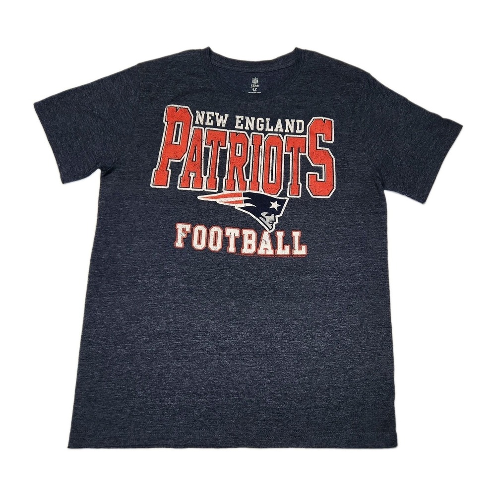 New England Patriots Retro Style Men's Blue Shirt Size Small NFL Unisex